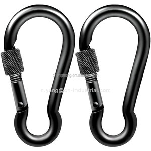 คาราไบเนอร์สำหรับปีนเขาแบบพกพา พร้อมพวงกุญแจ ตัวล็อคแบบสปริงนิรภัย  ตะขอเกี่ยวสแตนเลส 316 พร้อมสกรู - Product Image 4