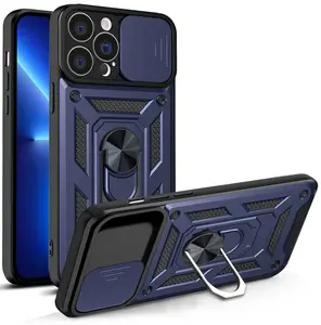 Con custodia protettiva per fotocamera e cover per telefono con supporto ad anello magnetico per windows per iPhone 14 pro max