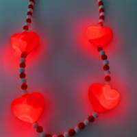 Perles LED clignotantes en gros - Rouge Amour Mardi Gras Saint-Valentin Fournitures de fête ABS Taille personnalisée