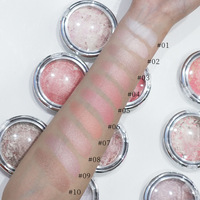 Poudre illuminante pour le visage, maquillage végétalien, logo personnalisé, marque privée, pigment de maquillage, palette d'illuminateurs
