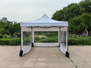 10 'X 10' Heavy Duty Portable 3x3 Pliage Salon Tente Coupe-Vent Cadre En Acier Logo Polyester Couverture pour Événements En Plein Air Stations - Product Image 6