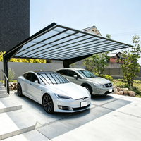 Abri de voiture extérieur étanche en aluminium et acier, abri de jardin, auvent, garage, abri de voiture à prix d'usine