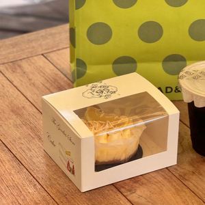 Bolsas de Panadería Reciclables de Papel Kraft con Asa Flexiloop, Ventana y Tapa Abatible, Logotipo Personalizado, Bolsas Promocionales para Llevar Snacks Franceses - Product Image 1