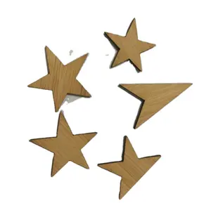 Estrellas decorativas de madera, corte láser