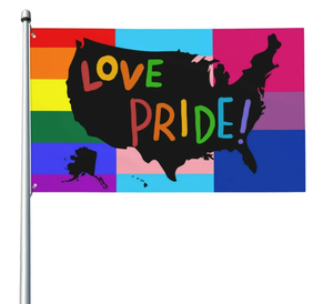Bandera Arcoíris del Orgullo Gay, Bandera <span class=keywords><strong>de</strong></span> la Amorosa Alianza, 3x5 Pies, Bandera Personalizada <span class=keywords><strong>de</strong></span> Poliéster para Exteriores - Product Image 3
