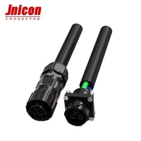 Câble Jnicon M28 noir, étanche, connecteur mâle/femelle, câble de protection max. 19,5 mm