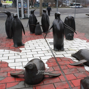 Антарктический птичий зоопарк экспонаты статуя бронзовой скульптуры пингвина - Product Image 4
