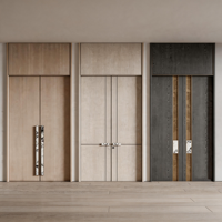 Porte intérieure moderne de luxe avec revêtement ignifuge pour chambre, appartement, hôtel, villa, entrée de maison