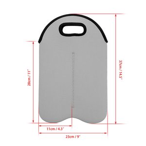 Bolsa Enfriadora de Vino Aislada de Neopreno Ecológica con Logotipo Personalizado de Fábrica, Porta Botellas Doble, Funda Térmica Impermeable para Viaje - Product Image 3