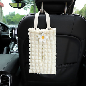 Car Headrest Tissue Holder With Bear Face Design Hanging Storage <b>Bag</b> For Car Seat Back Dual Purpose Vehicle Use - Product Image 4