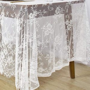 Trắng ren Khăn trải bàn phong cách đám cưới bảng vải bữa ăn tối bên trang trí lớp phủ cổ điển thêu ren cho cổ điển - Product Image 4