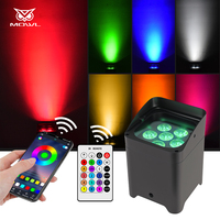 8 projecteurs LED Disco Shell sans fil avec contrôle DMX, alimentés par batterie rechargeable, 7 modes, pour scène