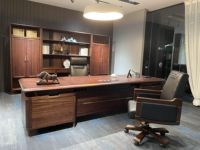 Chaise de bureau de luxe moderne pour PDG, combinaison avec cadre et panneau en bois massif, pour villa commerciale, mobilier de haute qualité