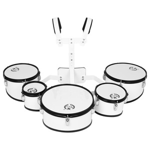 MMBAT Batteria Polifonica Tripla Argentata per Banda Musicale con Supporto Posteriore, Batteria Professionale per Parate - Product Image 5