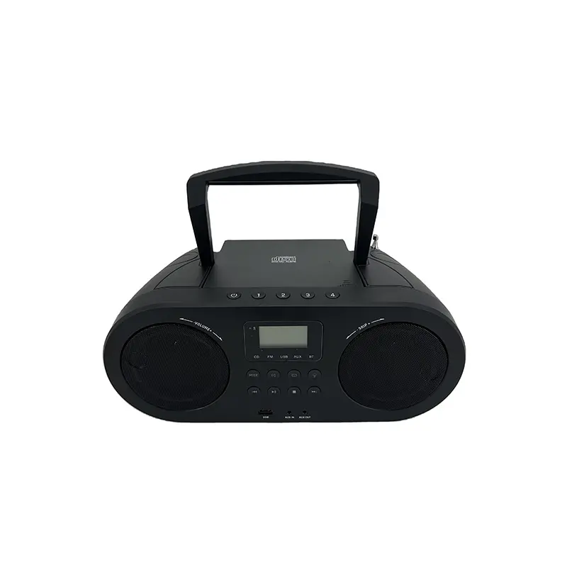 Home Bass Boombox FM AM Radio Boombox lettore CD Display LCD Line in funzioni