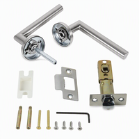 Ensemble de serrures à levier en L en acier inoxydable SS304, avec écusson profil européen, pour portes en bois de projet