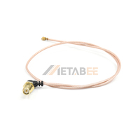 Câble RF RP-SMA femelle vers UFL, câble coaxial RG174, cordon de raccordement 400 mm (1,31 pi), coudé surmoulé, connecteur RP-SMA vers prise U.FL pour antenne WiFi