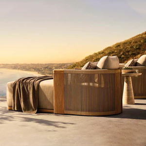 أثاث فاخر حديث من خشب الساج ، أريكة مريحة منسوجة بحبل للفناء والحديقة والفناء - Product Image 3