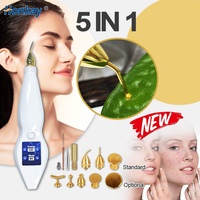 Appareil de beauté portable 5 en 1 pour usage domestique, aiguille chaude au plasma, traitement de l'acné, soin du visage, nettoyage des pores, soin de la peau