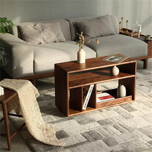 Nordic-style European Solid Wood Side Cabinet Living Room <b>End</b> <b>Table</b> Bookcase Hallway/Aisle Movable Tea Home Furniture - Product Image 4