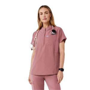 ชุดยูนิฟอร์มแพทย์หญิงสำหรับโรงพยาบาลและสปา ผ้าเรยอน/สแปนเด็กซ์/โพลีเอสเตอร์ พิมพ์ลายดิจิทัล/ลายนูน - Product Image 3