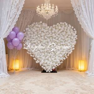 SN-D140 trái tim màu đỏ hoa vòm với đứng nhân tạo tăng hoa vòm cho đám cưới Backdrop trang trí - Product Image 4