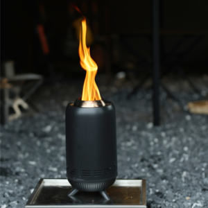 Chauffage de cheminée <span class=keywords><strong>extérieur</strong></span> en acier inoxydable noir poêle à granulés de bois Mini Portable sans fumée feu de table feu de camp - Product Image 1
