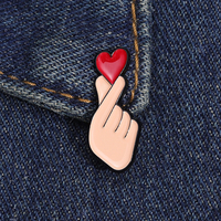 Broches en émail sincères Broches amusantes et significatives pour les amis qui aiment les gestes et les expressions de la main