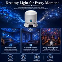 Projecteur d'étoiles rotatif HD, lampe de nuit d'ambiance Père Noël et flocons de neige pour chambre à coucher et décoration intérieure