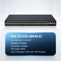 H3C S5135S-48P4S-EI 1G POE SNMP QoS VLAN Ethernet Switch 52-Port Stok Tersedia