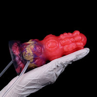 Dildo Anal Inflable de Gran Tamaño con Forma de Dragón Monstruoso, Función de Eyaculación, Resistente al Agua, Apto para la Piel, Juguete Sexual para Hombres y Mujeres