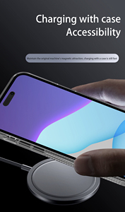 Funda Magnética Transparente Híbrida de Acrílico + TPU para Teléfono <span class=keywords><strong>Samsung</strong></span> <span class=keywords><strong>Galaxy</strong></span> A04E/A34/A35, Funda para Teléfono Celular con Carga Inalámbrica - Product Image 4