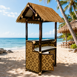 Natural Bamboo Booth Display Stall Custom Eco Friendly Retail <b>Pop</b> <b>Up</b> Kiosk for Market Event Exhibition Resort - Product Image 4