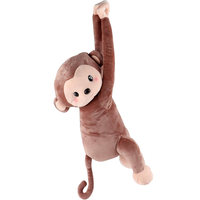 Vente en gros de singe en peluche magnétique à bras longs jouets d'animaux suspendus décor de poupée en peluche pour les tout-petits jouets de singe brun réalistes de 16 pouces