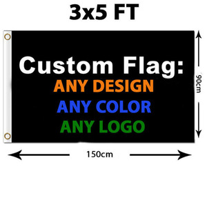 Высококачественный флаг на заказ 3x5 футов (90x150 см) с индивидуальным дизайном, логотипом, цветом и текстом. Размеры 2x3, 3x5 футов, 3x5, 90x150 см, 12x18 дюймов. - Product Image 1