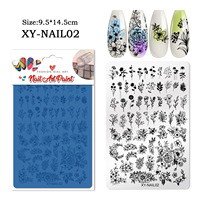 Nouvelle mode UV Nail Art modèle de transfert bricolage en forme de main fleur papillon impression vernis à ongles plaque Image conception estampage