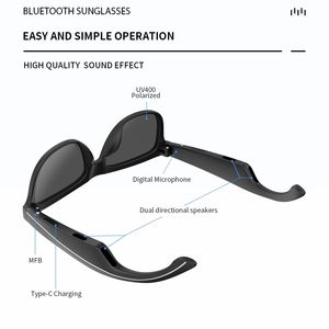GS11 Produits les plus vendus Tendance de la mode Lunettes de soleil polarisées de <span class=keywords><strong>sport</strong></span> avec écouteurs audio sans fil 2 en 1 Lunettes de soleil intelligentes - Product Image 2