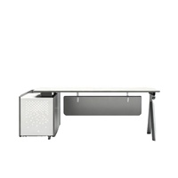 Bureau de direction International Gris Argenté Blanc Chaud Panneau ISO E0 Film Mélaminé Nano Papier Verrouillage par Mot de Passe Plaque en Acier