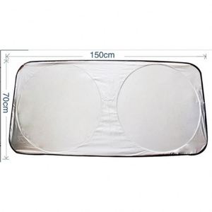 Pare-soleil rétractable pour pare-brise avant QM, couleur unie sans motif, design et taille personnalisés - Product Image 3