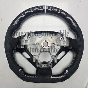 Nuevo Volante Deportivo Popular de Fibra de Carbono con Agarre de Cuero Perforado, Compatible con Infiniti G27 G37 - Product Image 4