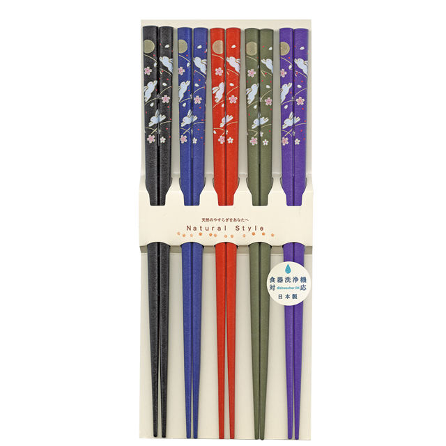 Chopsticks Full Moon & rabbit 5P