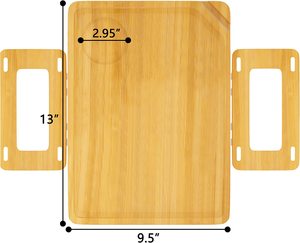 Vassoio per divano in bambù Clip da tavolo sul bracciolo del divano con telecomandi posiziona il vassoio del divano per il tavolo del divano del braccio <span class=keywords><strong>e</strong></span> snack per bevande - Product Image 5