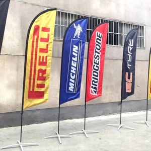 Bán Sỉ Biểu Ngữ Cờ Quảng Cáo Bãi Biển Bay Lông Vũ Ngoài Trời Barbershop Với Đế Cột Đứng Biểu Ngữ Cờ Quảng Cáo - Product Image 4