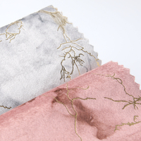 Tissu en velours hollandais imprimé à l'encre chinoise et à la feuille d'or, matériau de rembourrage en polyester de qualité supérieure pour canapé, oreiller, décoration murale