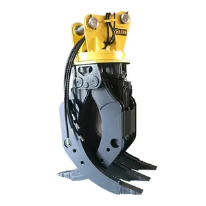 BEIYI Hot Sale Hydraulic Log Grapple 360 Degree Rotary Grapples For Excavator
