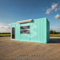 Quiosco de Contenedor Marítimo de Acero Prefabricado de 20 Pies, Nuevo, para Venta de Alimentos, Bebidas y Café al Aire Libre, con Ventana de Servicio