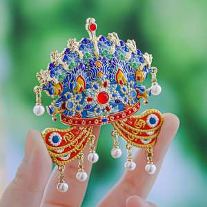 Phoenix Crown Imán de metal único Museo de estilo nacional de China Imanes de nevera promocionales creativos culturales - Product Image 1