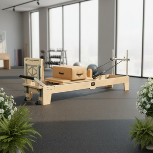 Macchina <span class=keywords><strong>Pilates</strong></span> <span class=keywords><strong>Reformer</strong></span> Professionale Bestseller in Legno d'Acero Regolabile <span class=keywords><strong>Benefici</strong></span> per la Salute Uso Universale Deren GH-88 - Product Image 3