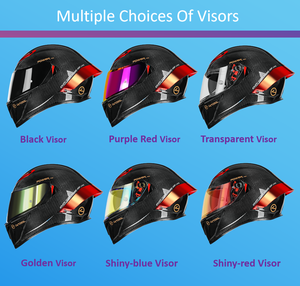 Helm sepeda motor serat karbon, helm sepeda motor wajah penuh, lensa ganda, <span class=keywords><strong>M</strong></span>/l/xl/2xl, ekor besar, mudah dilepas, sepeda motor, Motocross - Product Image 4