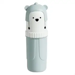 Portable Travel Cartoon Bear Mouthwash Cup Multi functional Cute Toothbrush Toothpaste Cup Bathroom Wash Cup